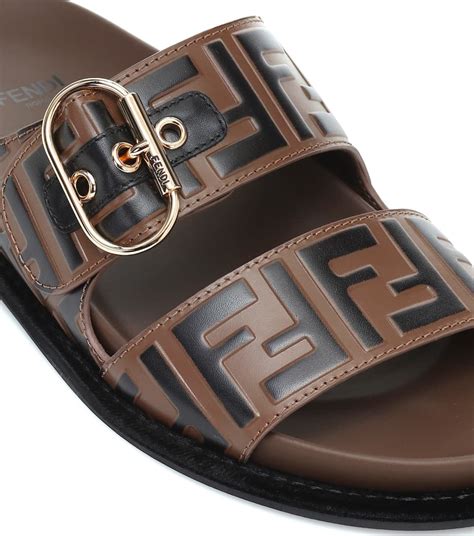 fendi sandals gold silver|Fendi birkenstock style sandals.